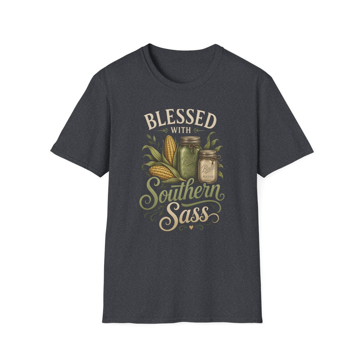 dark heather grey front mockup