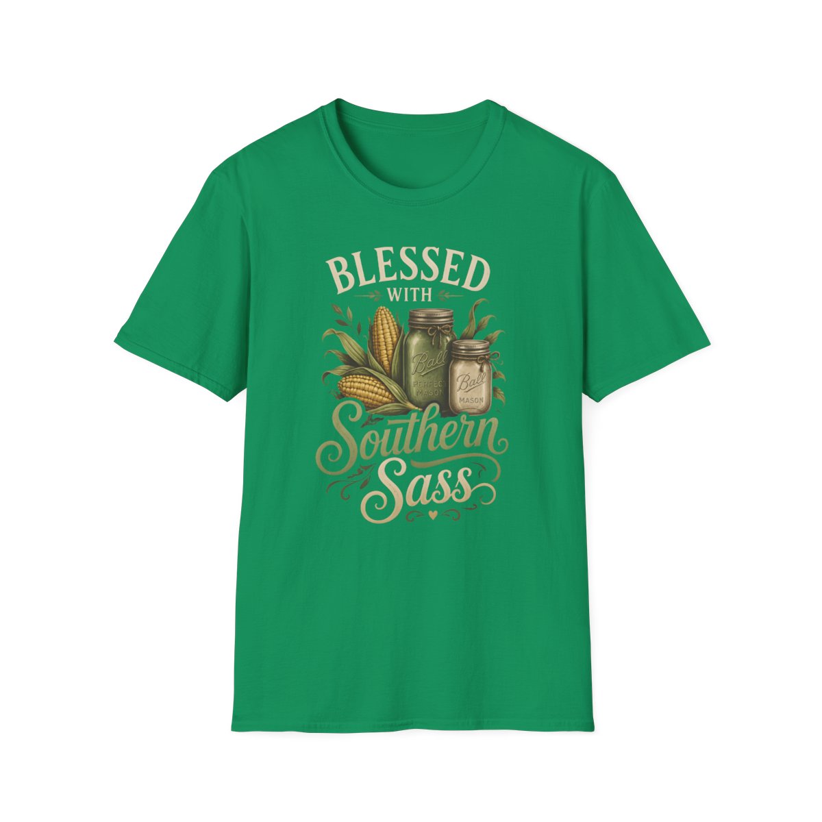 kelly green front mockup