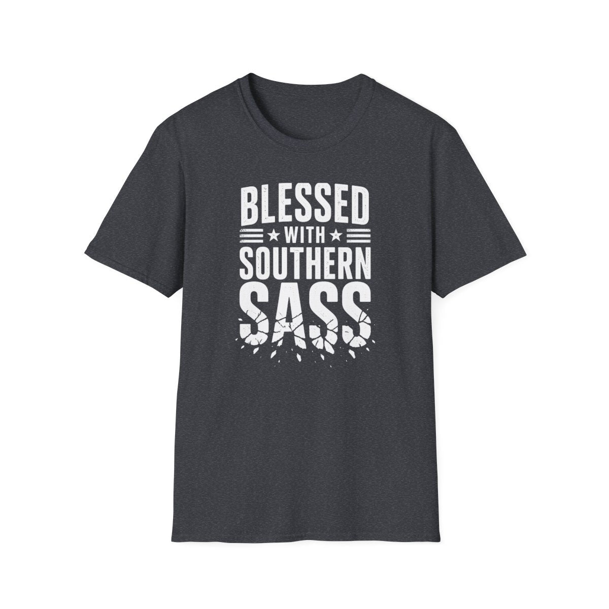 dark heather grey front mockup
