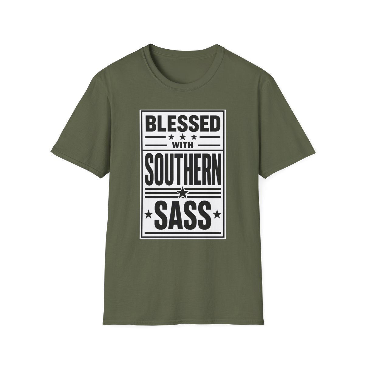 military green front mockup