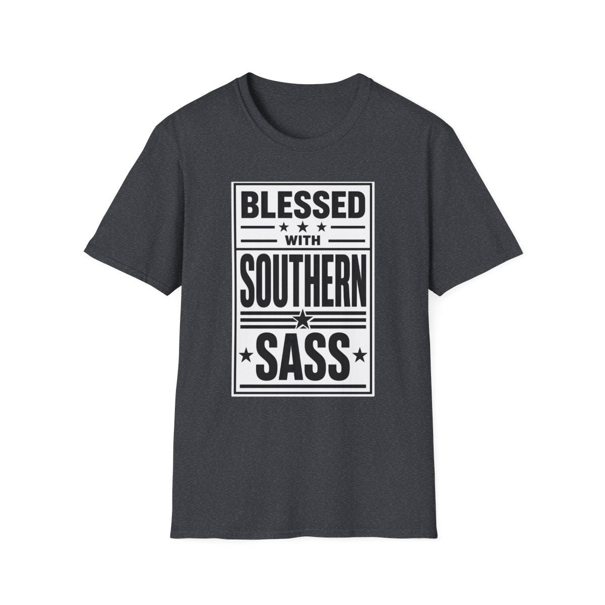 dark heather grey front mockup
