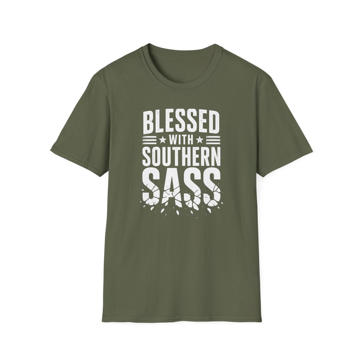 military green front mockup