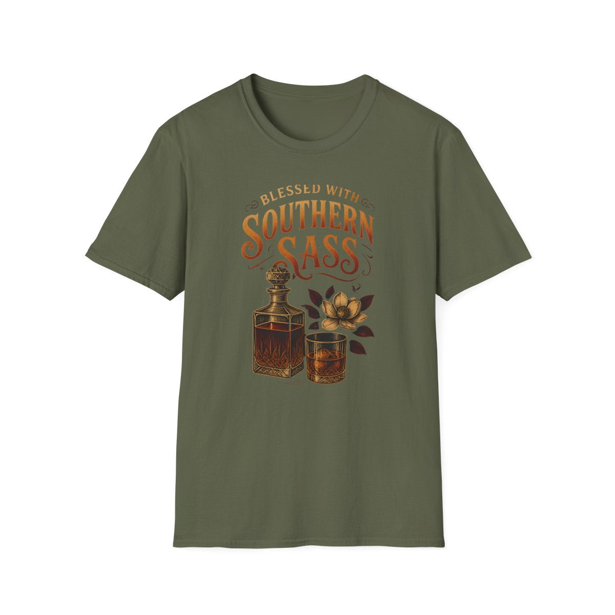 military green front mockup
