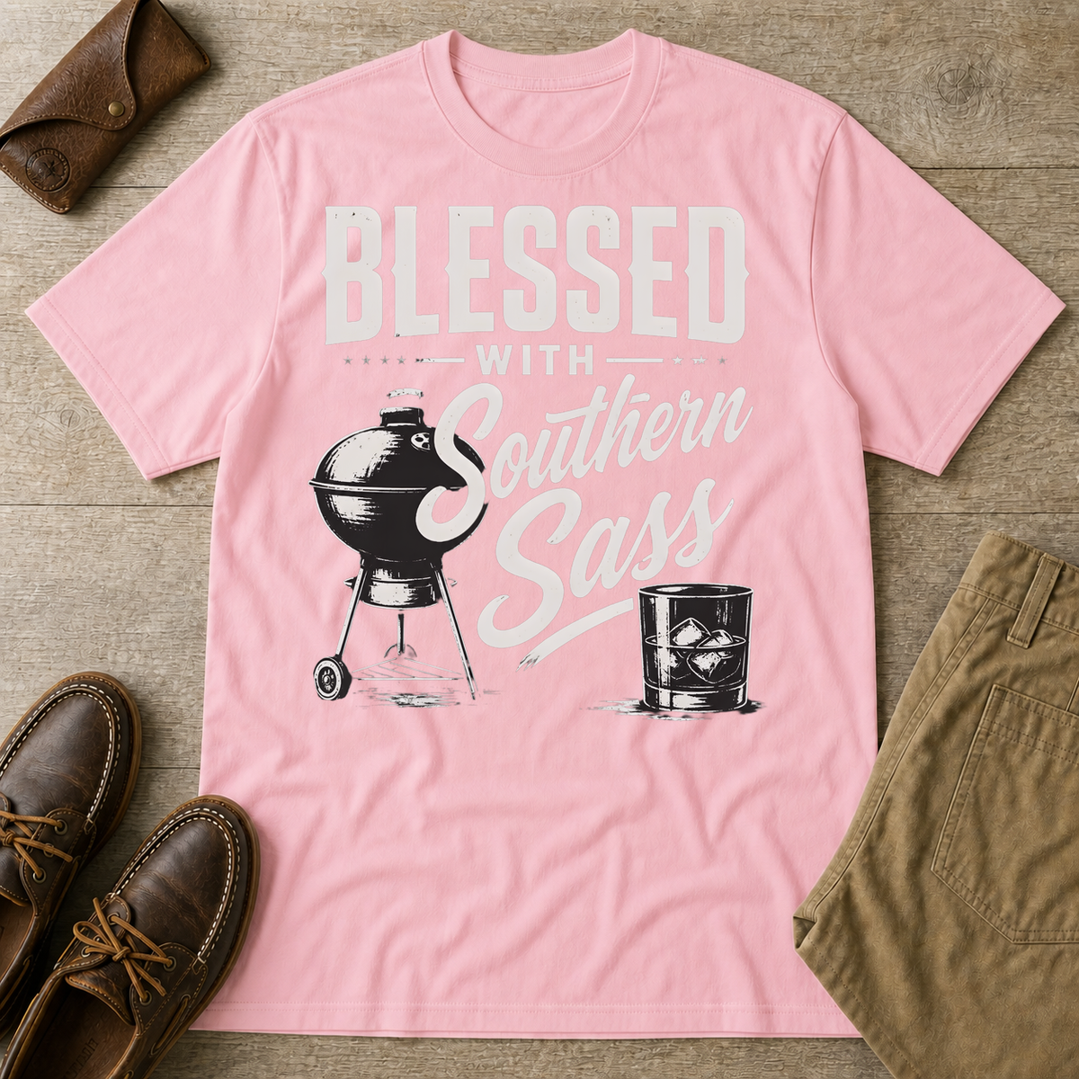 Light Pink custom flatlay mockup