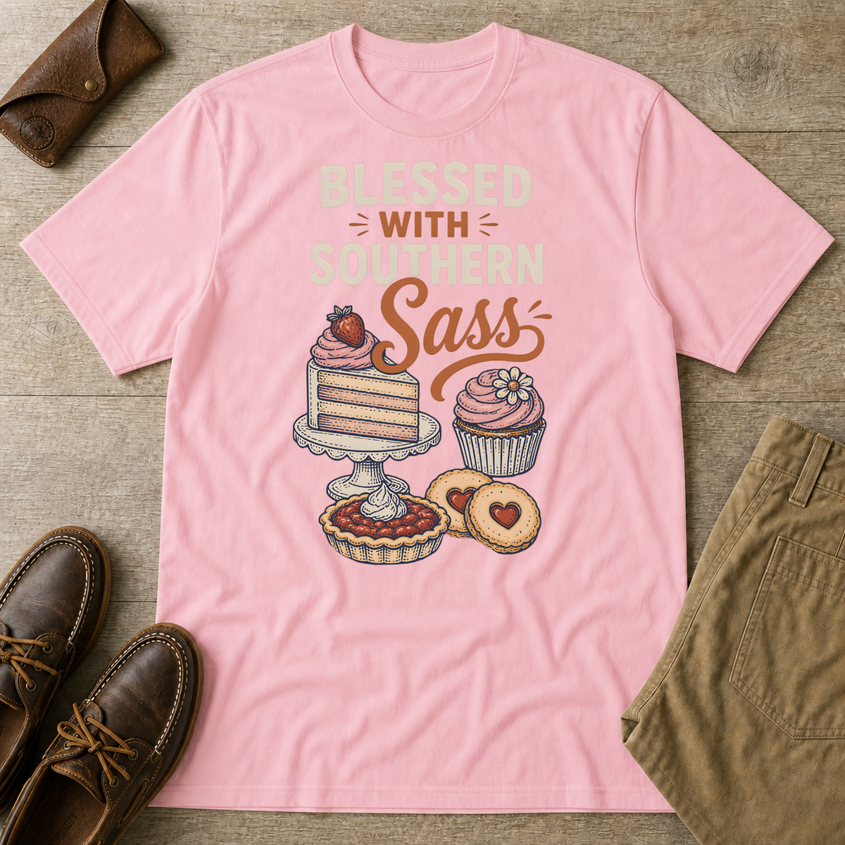 Light Pink custom flatlay mockup