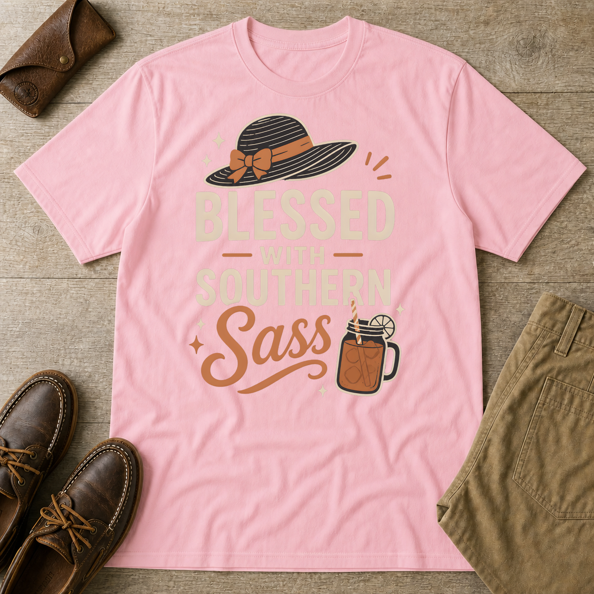 Light Pink custom flatlay mockup