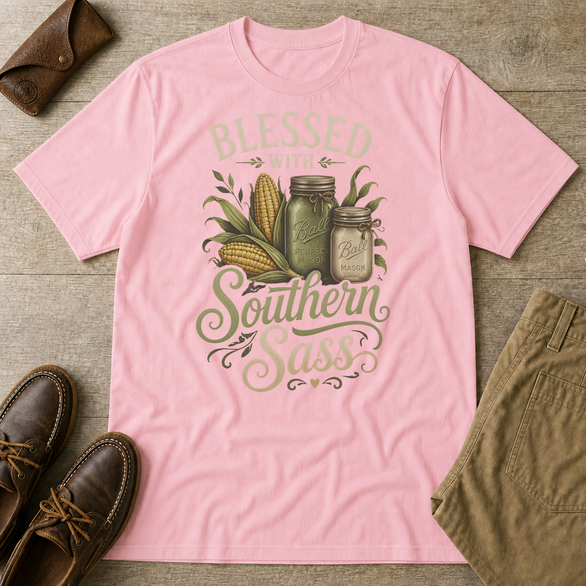 Light Pink custom flatlay mockup