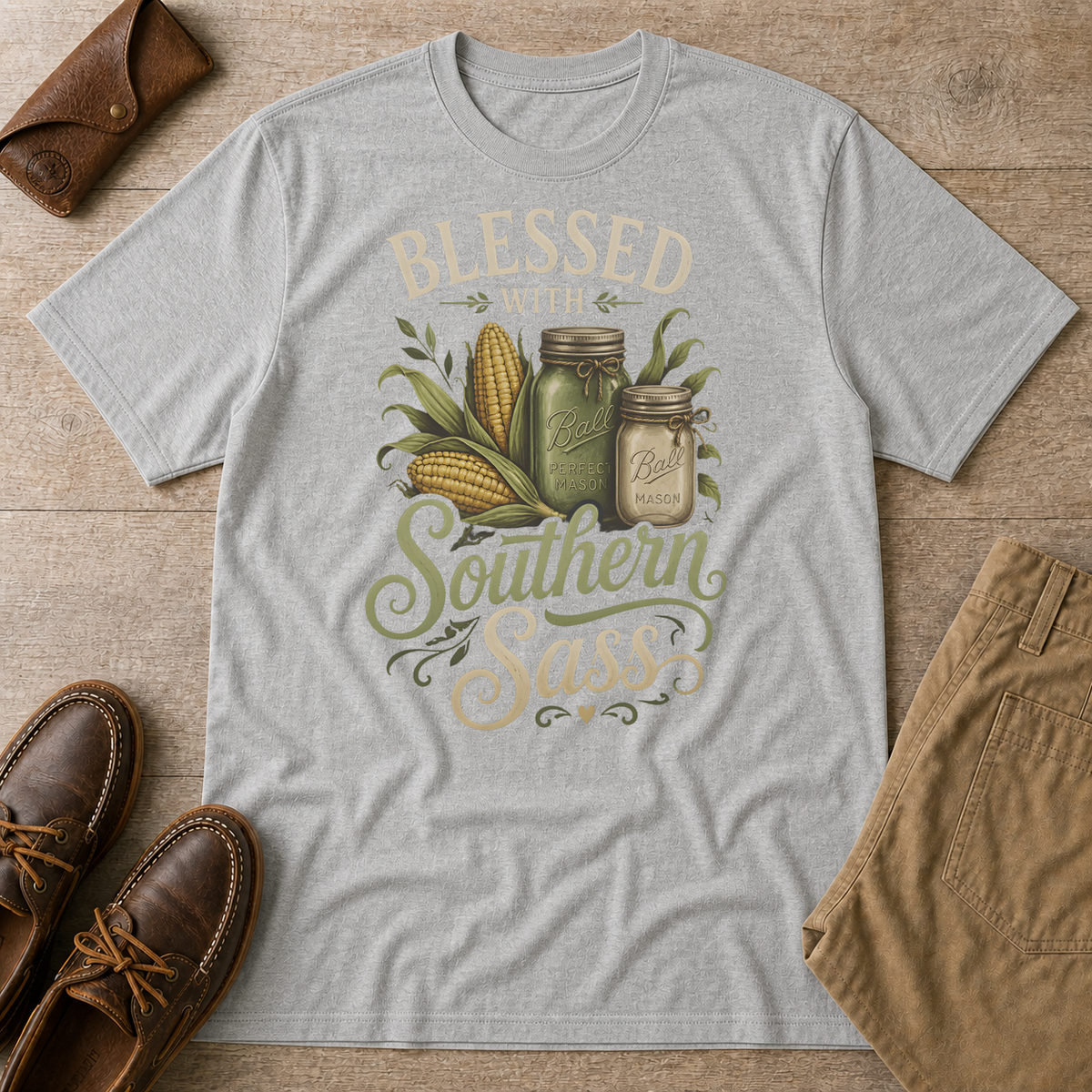 Sport Grey custom flatlay mockup