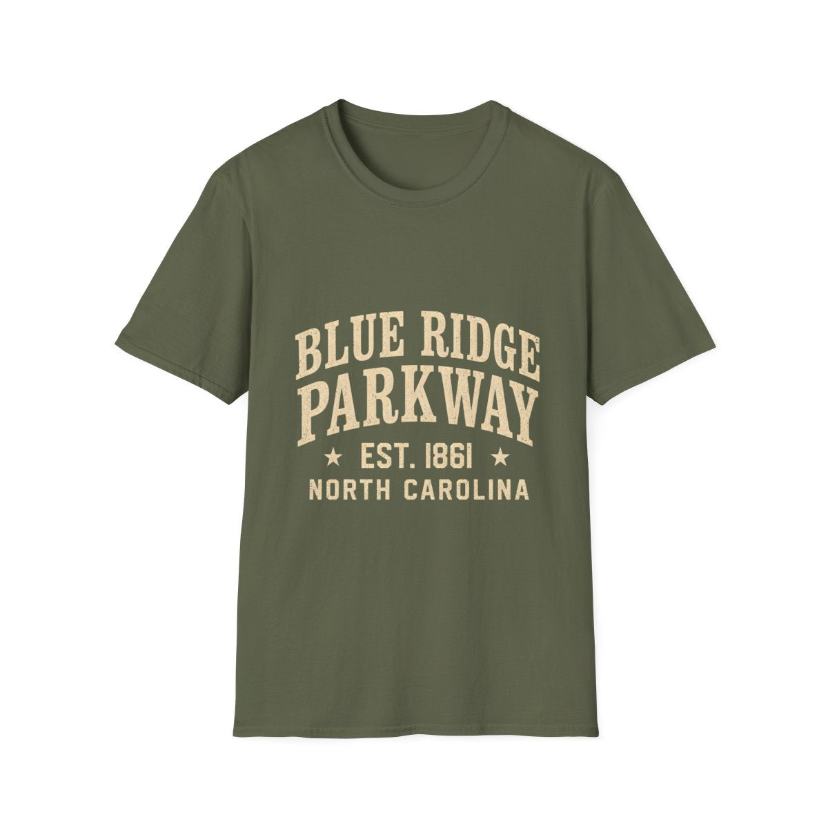 military green front mockup