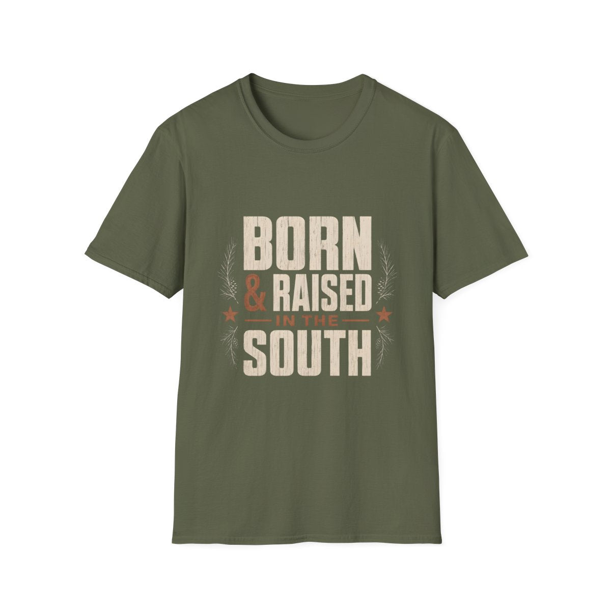 military green front mockup
