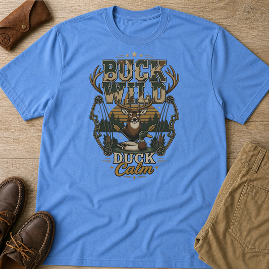 HomeGrown South Buck Wild Duck Calm Hunting Deer Bow Archery Outdoors T-Shirt - Premium Graphic Tee View 1
