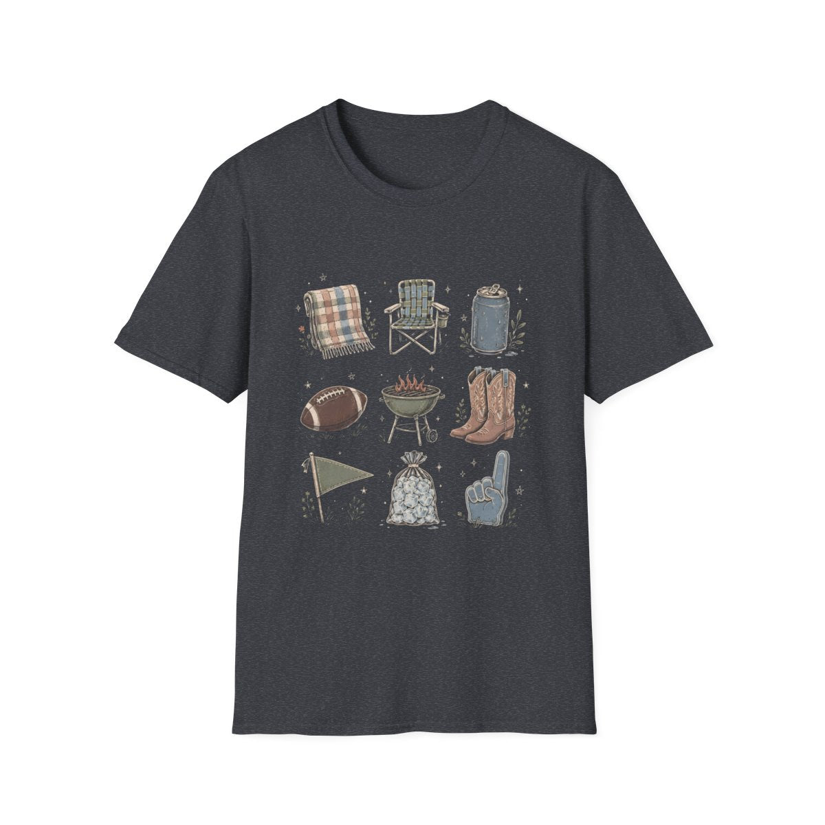 dark heather grey front mockup