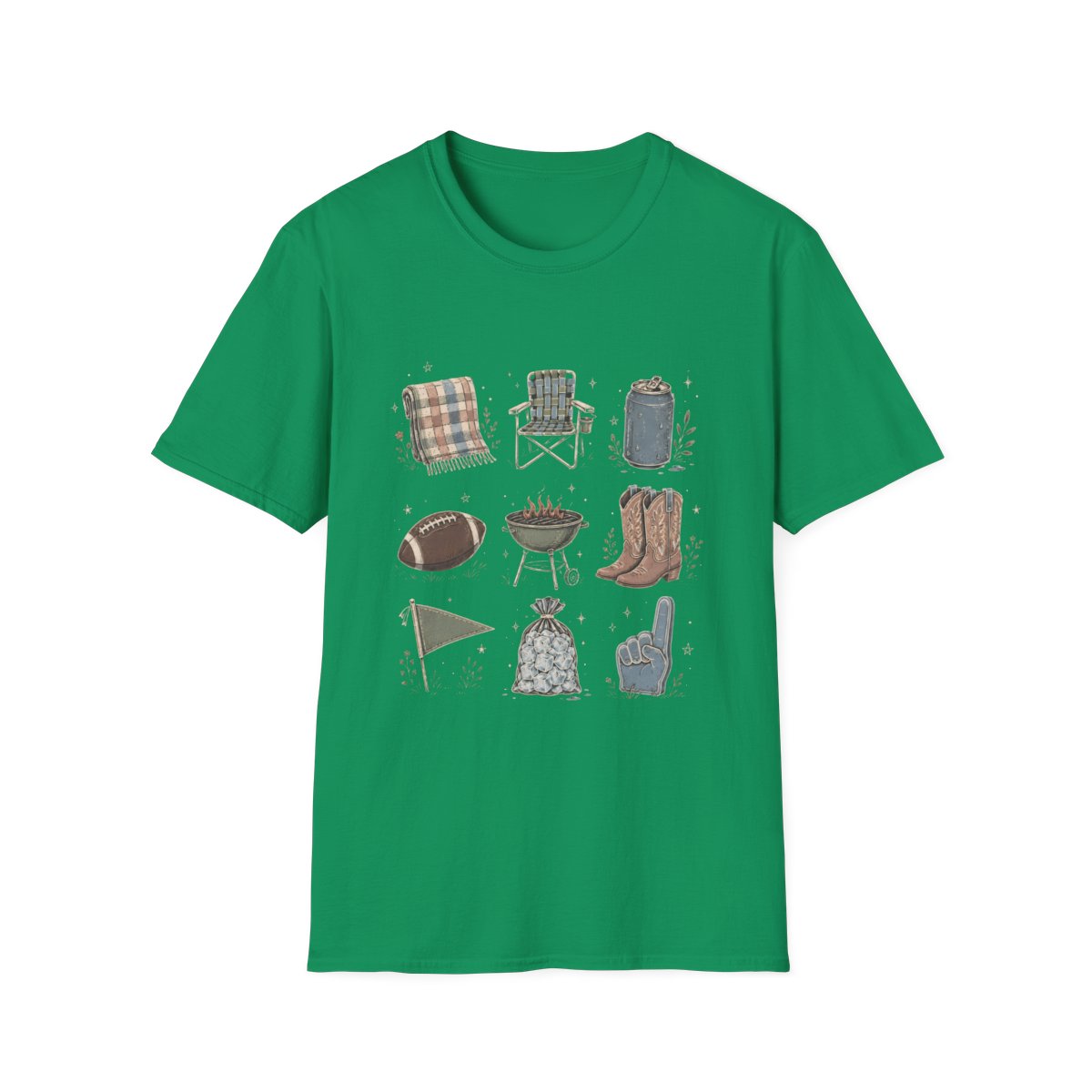 kelly green front mockup