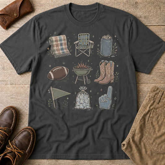 Charcoal custom flatlay mockup