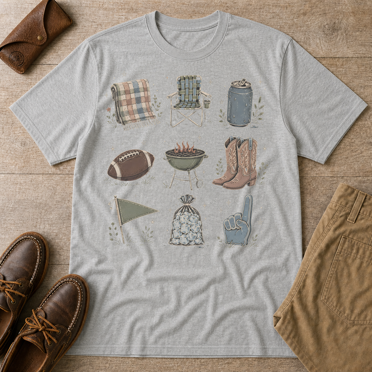 Sport Grey custom flatlay mockup