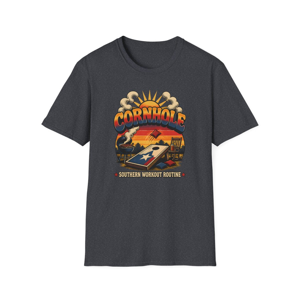 dark heather grey front mockup