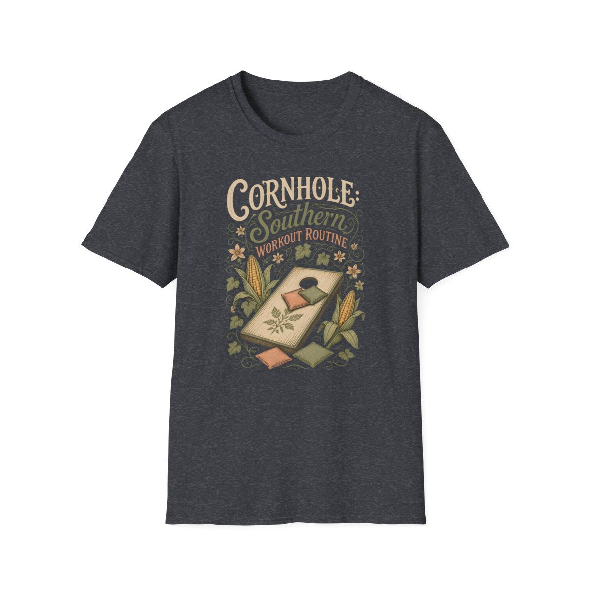 dark heather grey front mockup