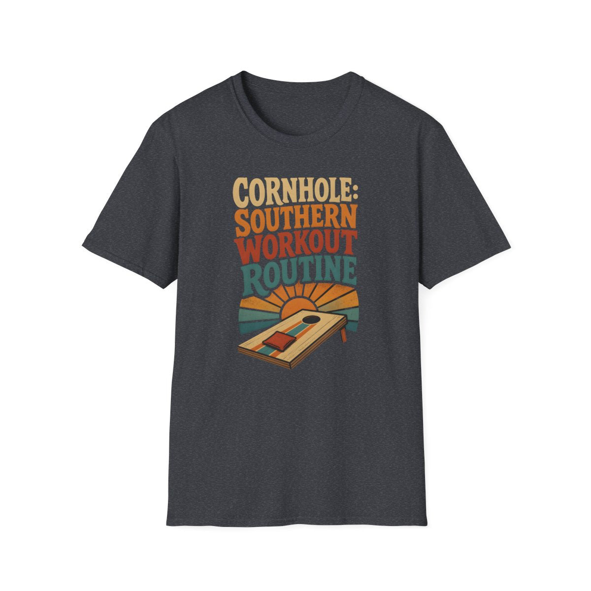 dark heather grey front mockup