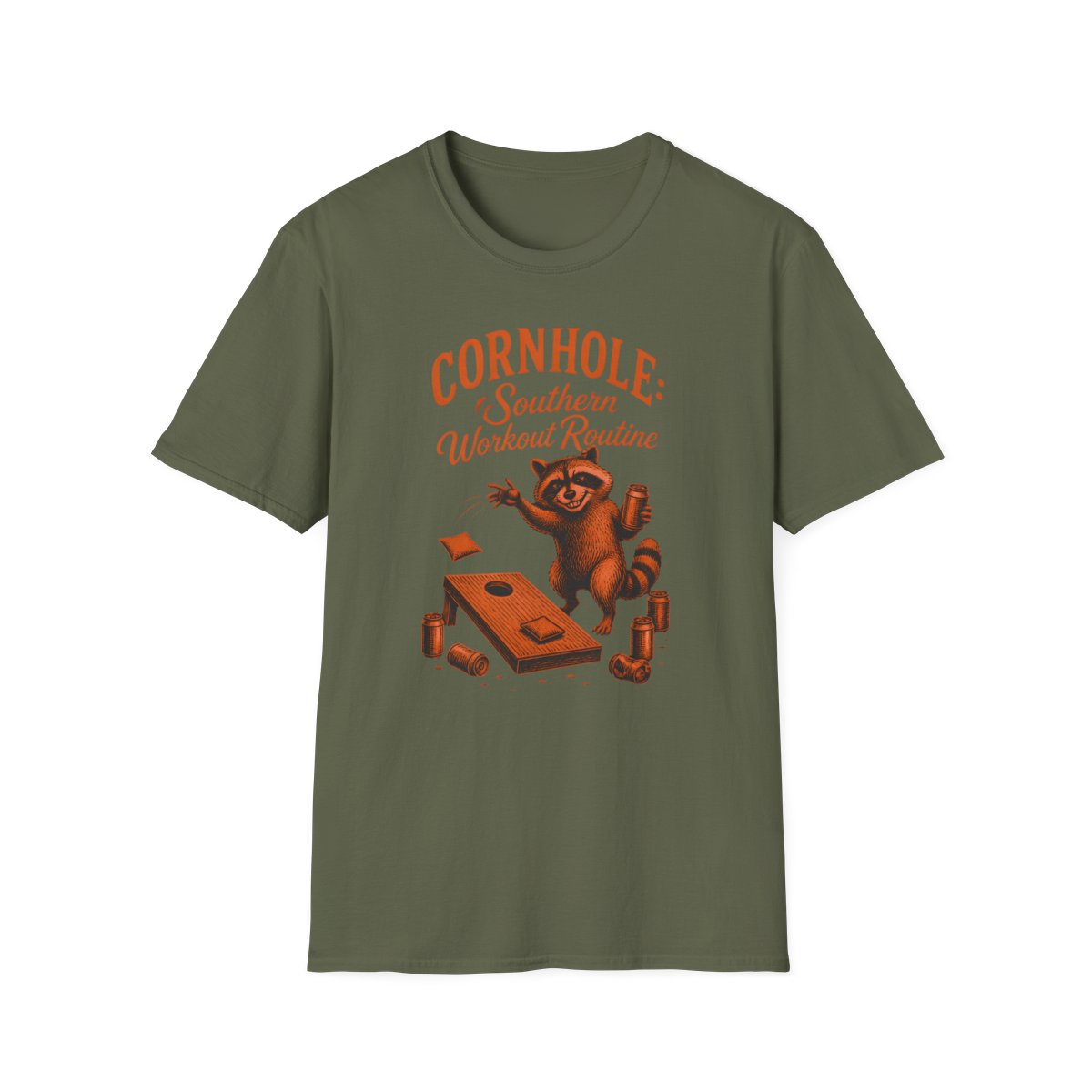 military green front mockup