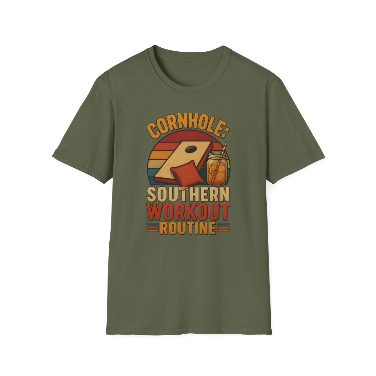 military green front mockup