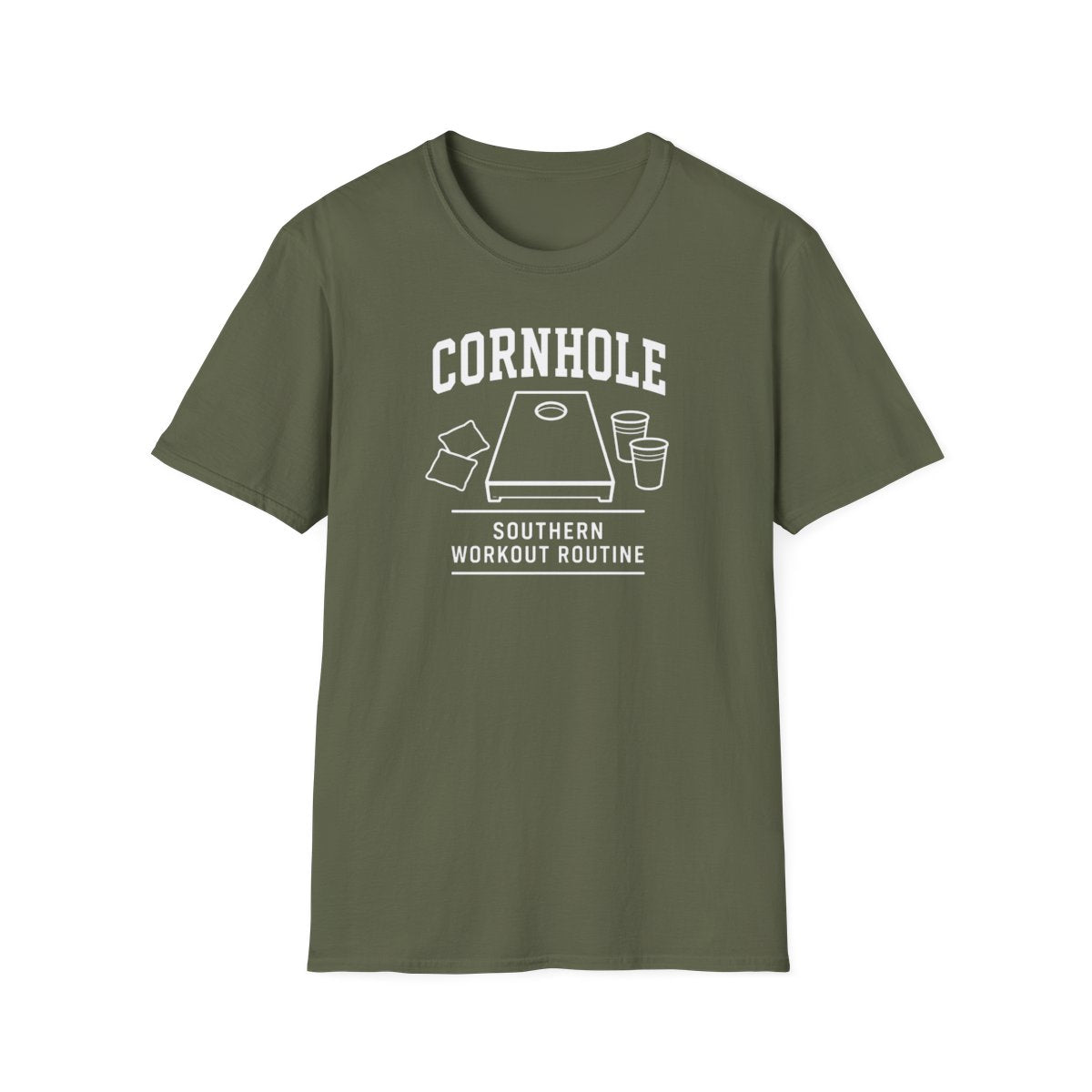 military green front mockup