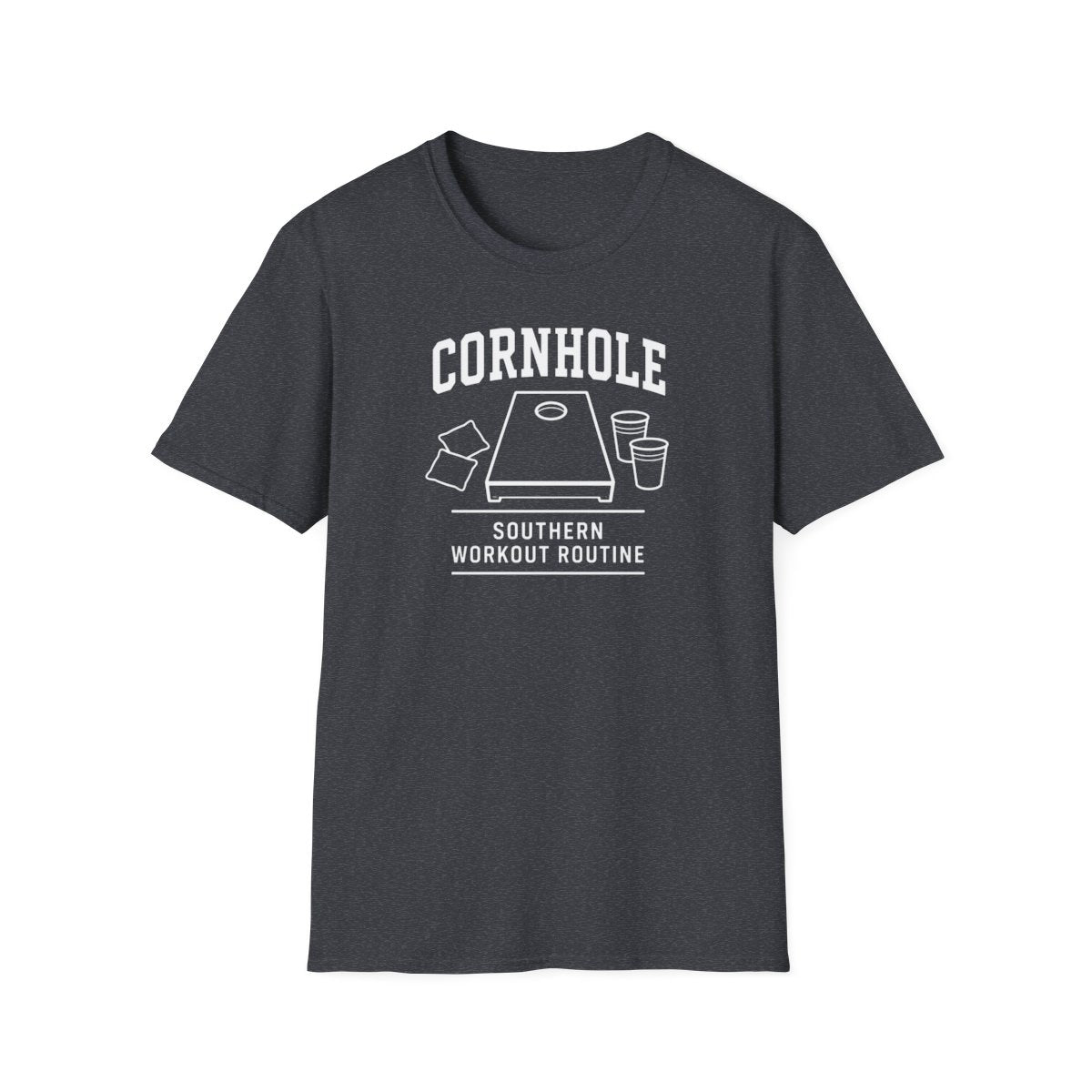 dark heather grey front mockup