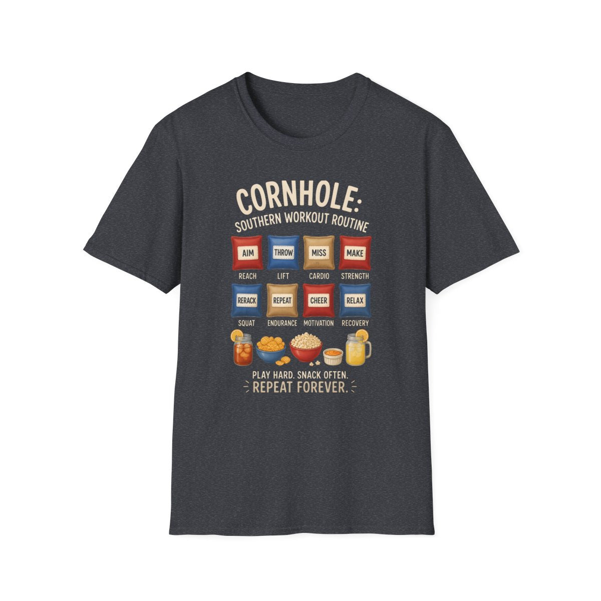 dark heather grey front mockup