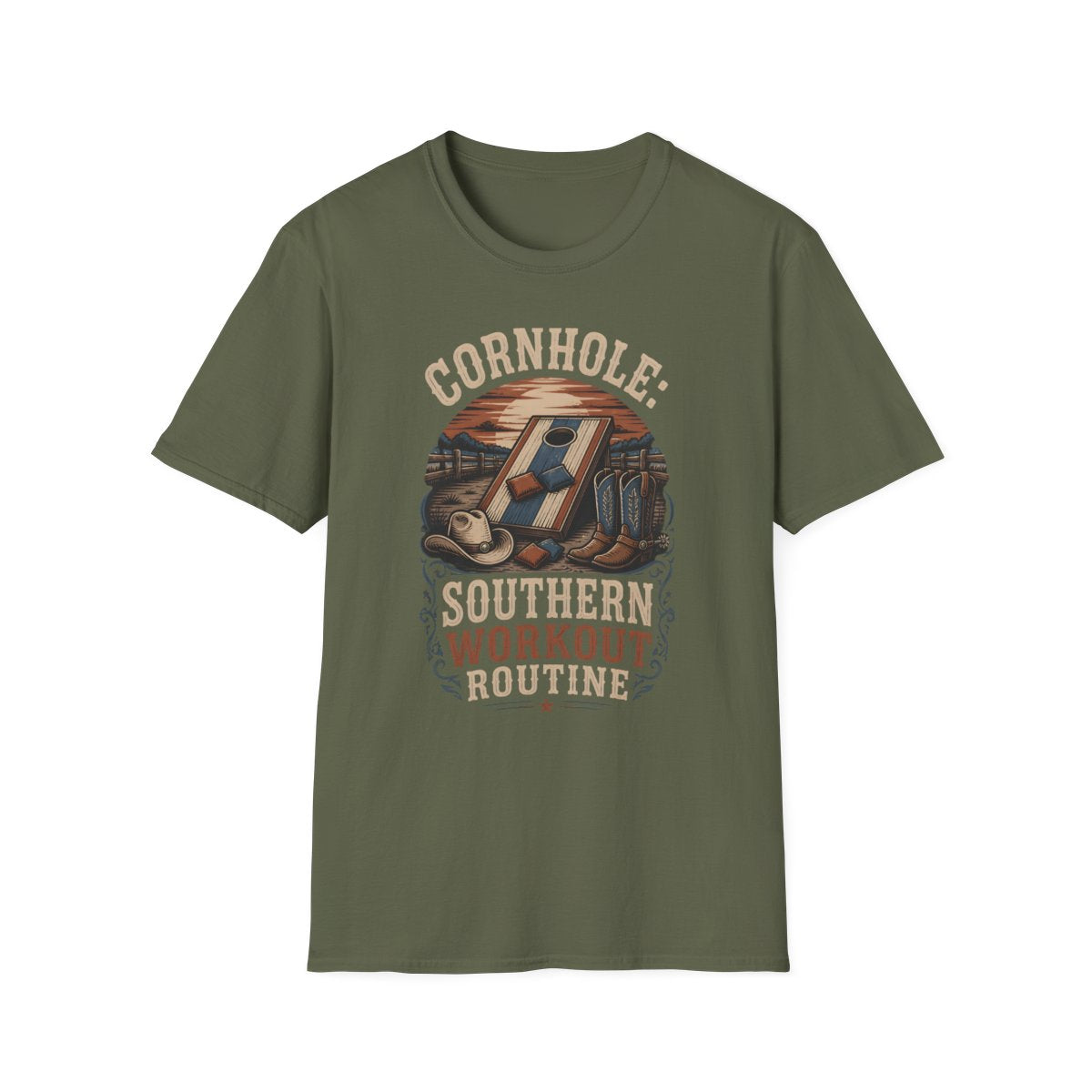 military green front mockup