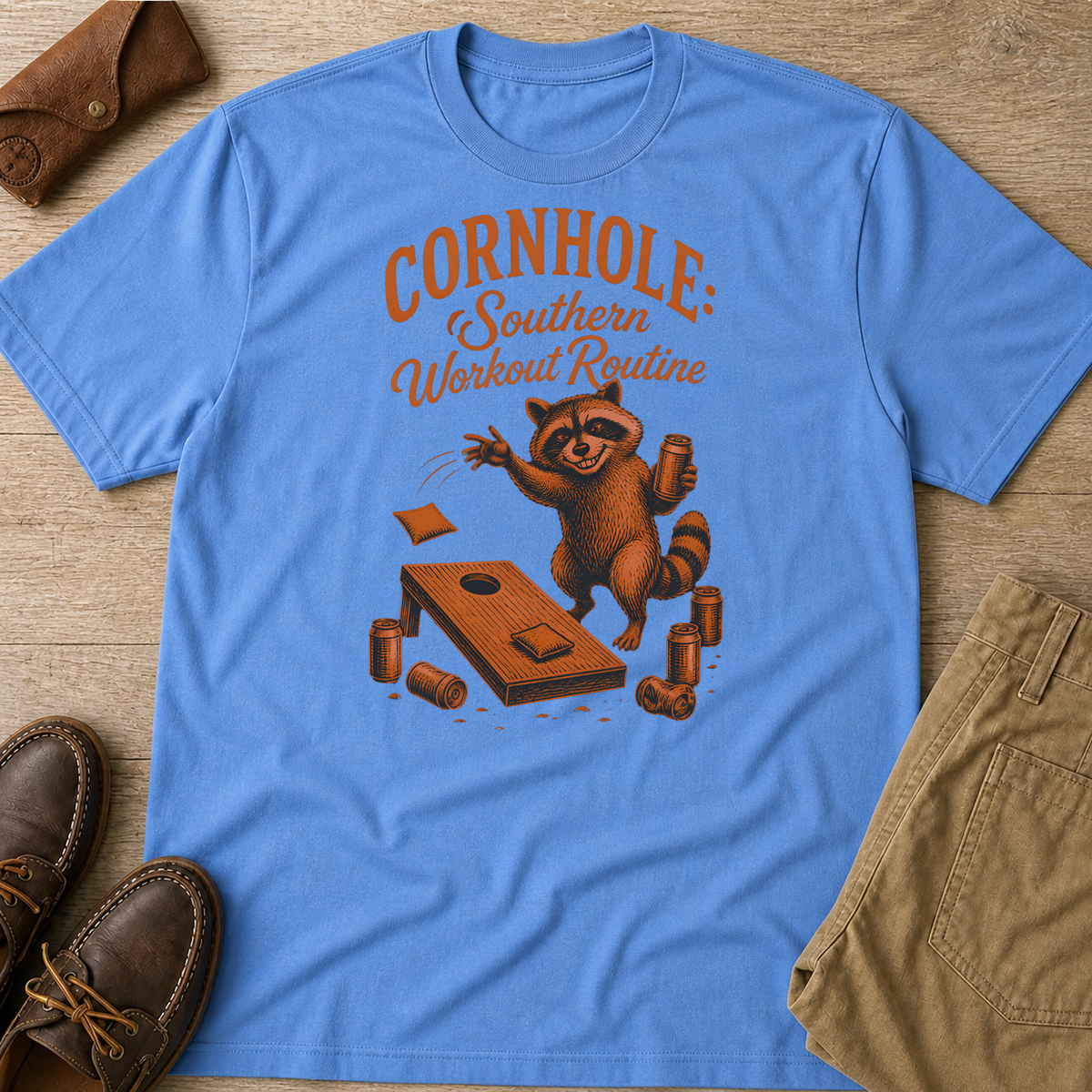 Carolina Blue custom flatlay mockup