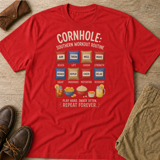 Red custom flatlay mockup