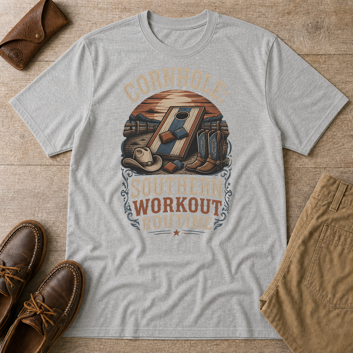 Sport Grey custom flatlay mockup