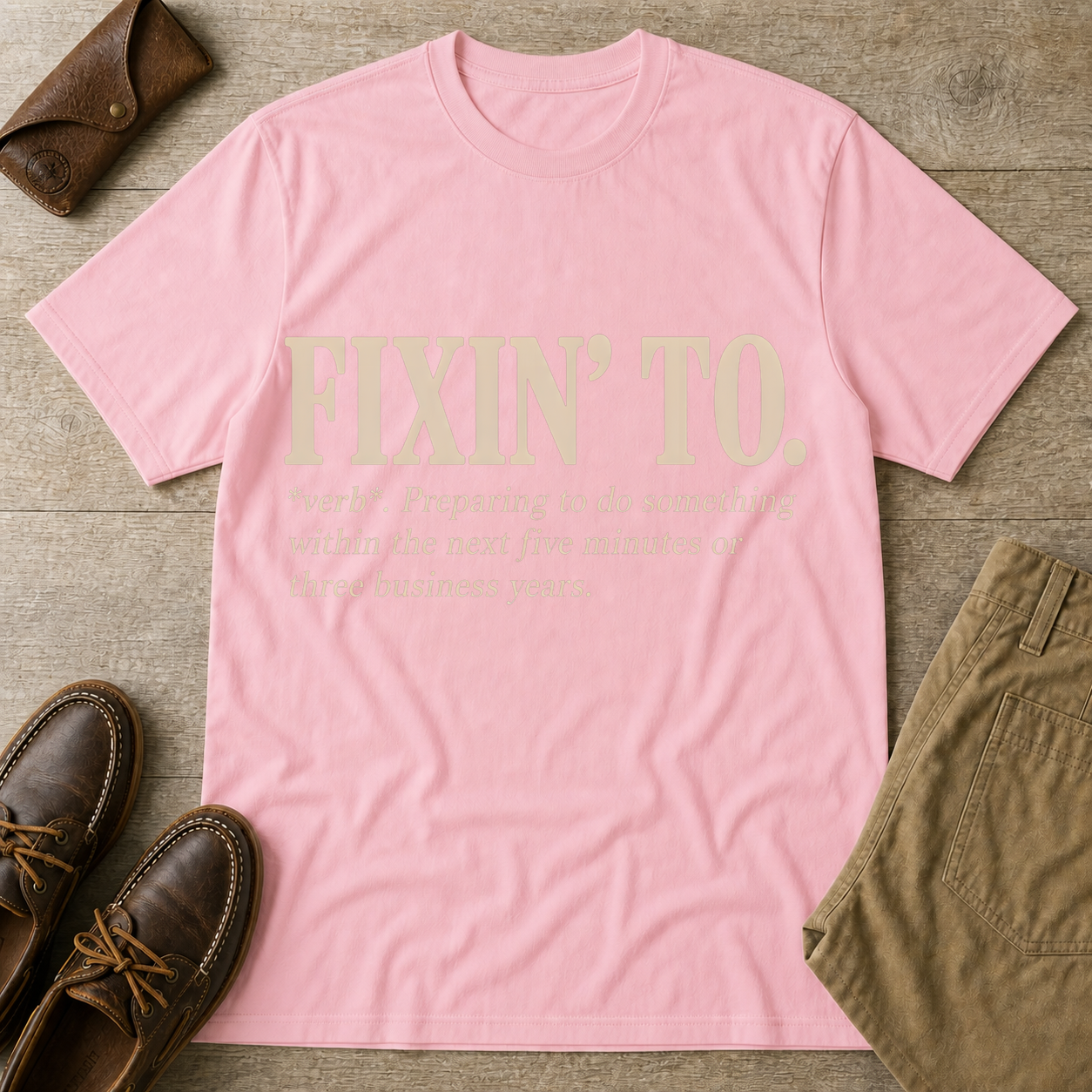 Light Pink custom flatlay mockup