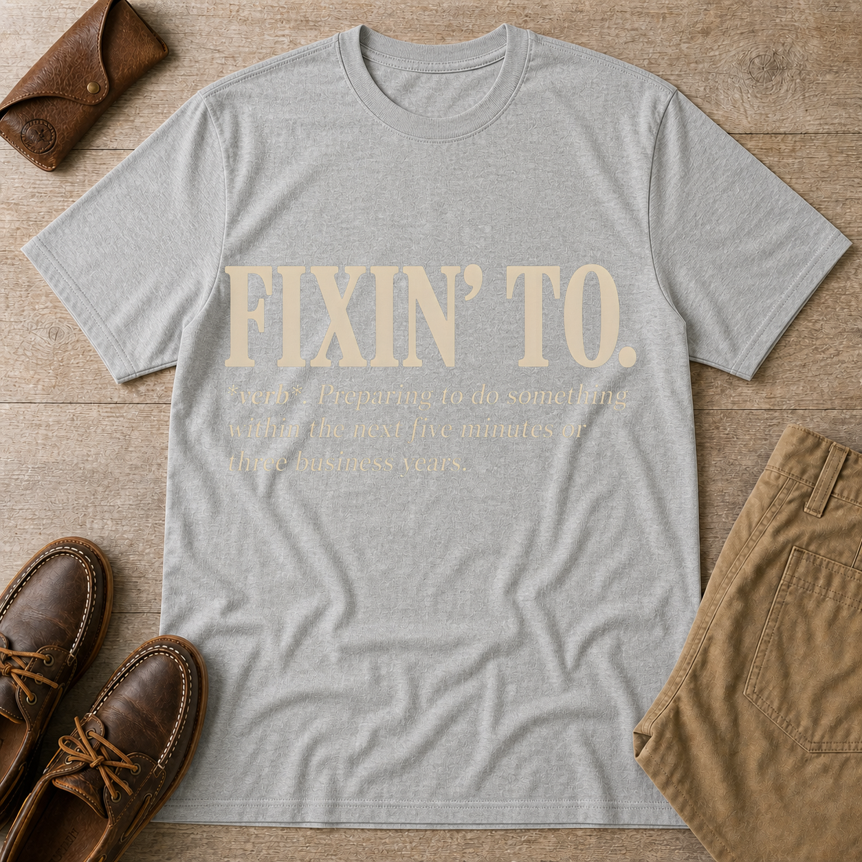 Sport Grey custom flatlay mockup