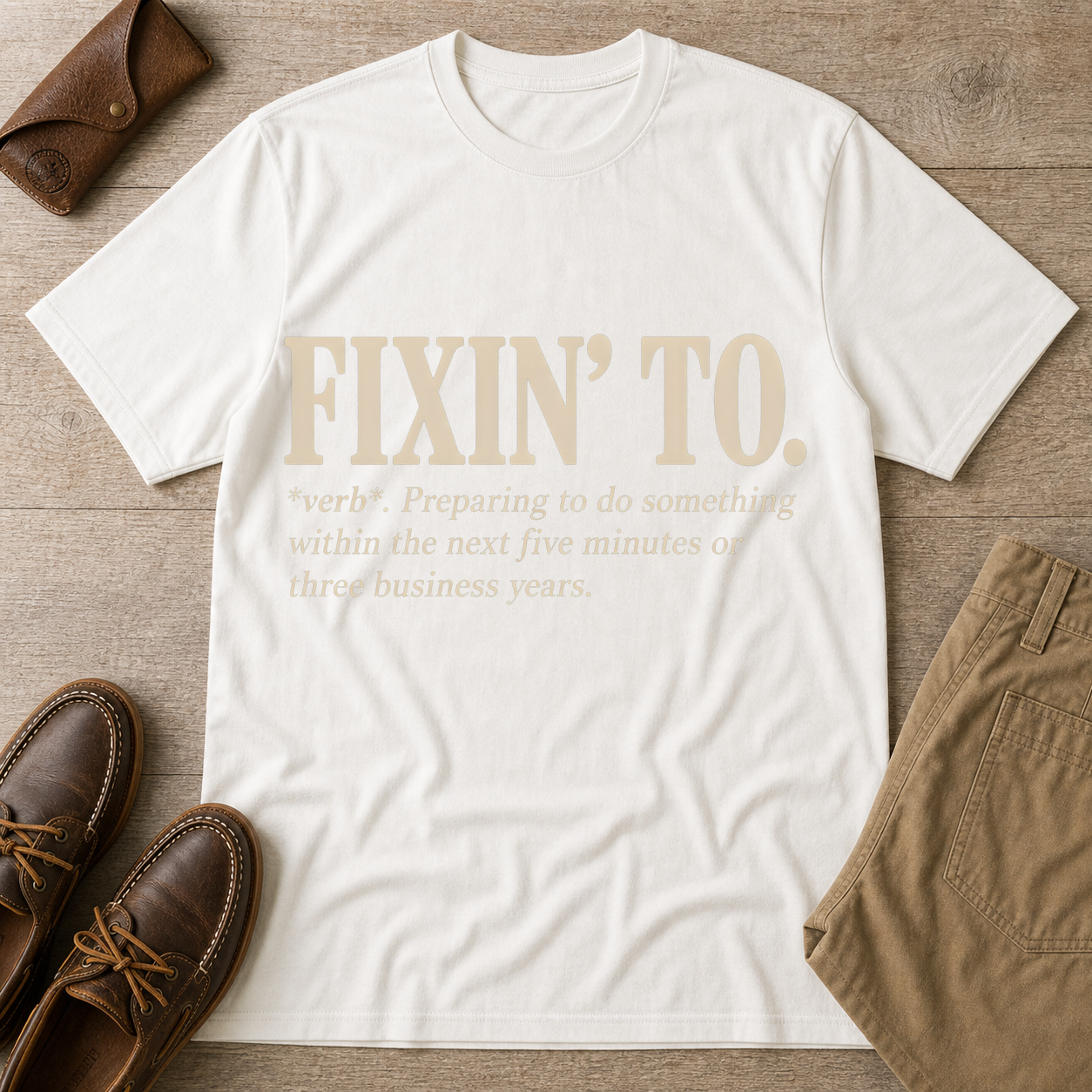 White custom flatlay mockup