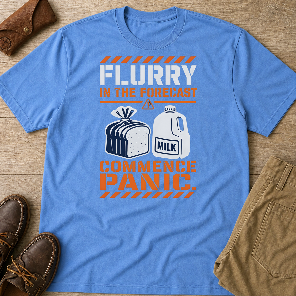 Carolina Blue custom flatlay mockup