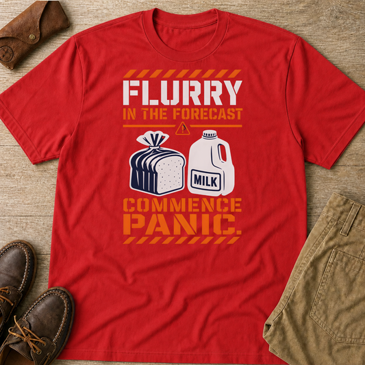 Red custom flatlay mockup