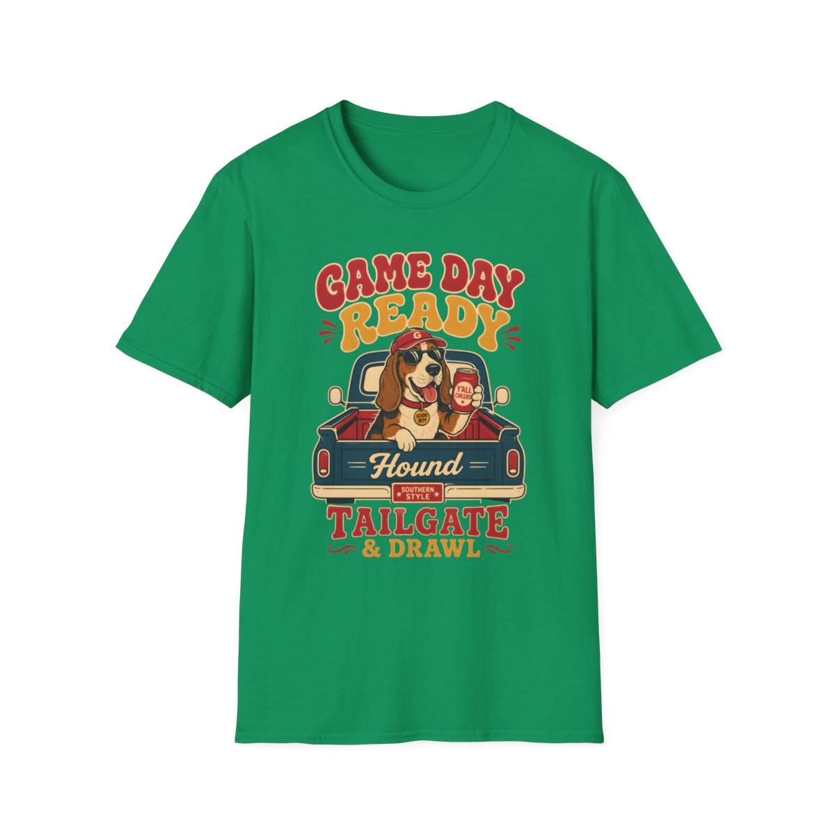 kelly green front mockup