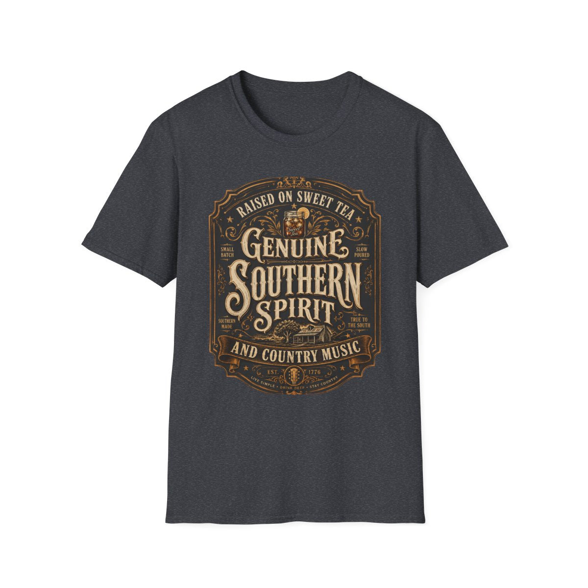 dark heather grey front mockup