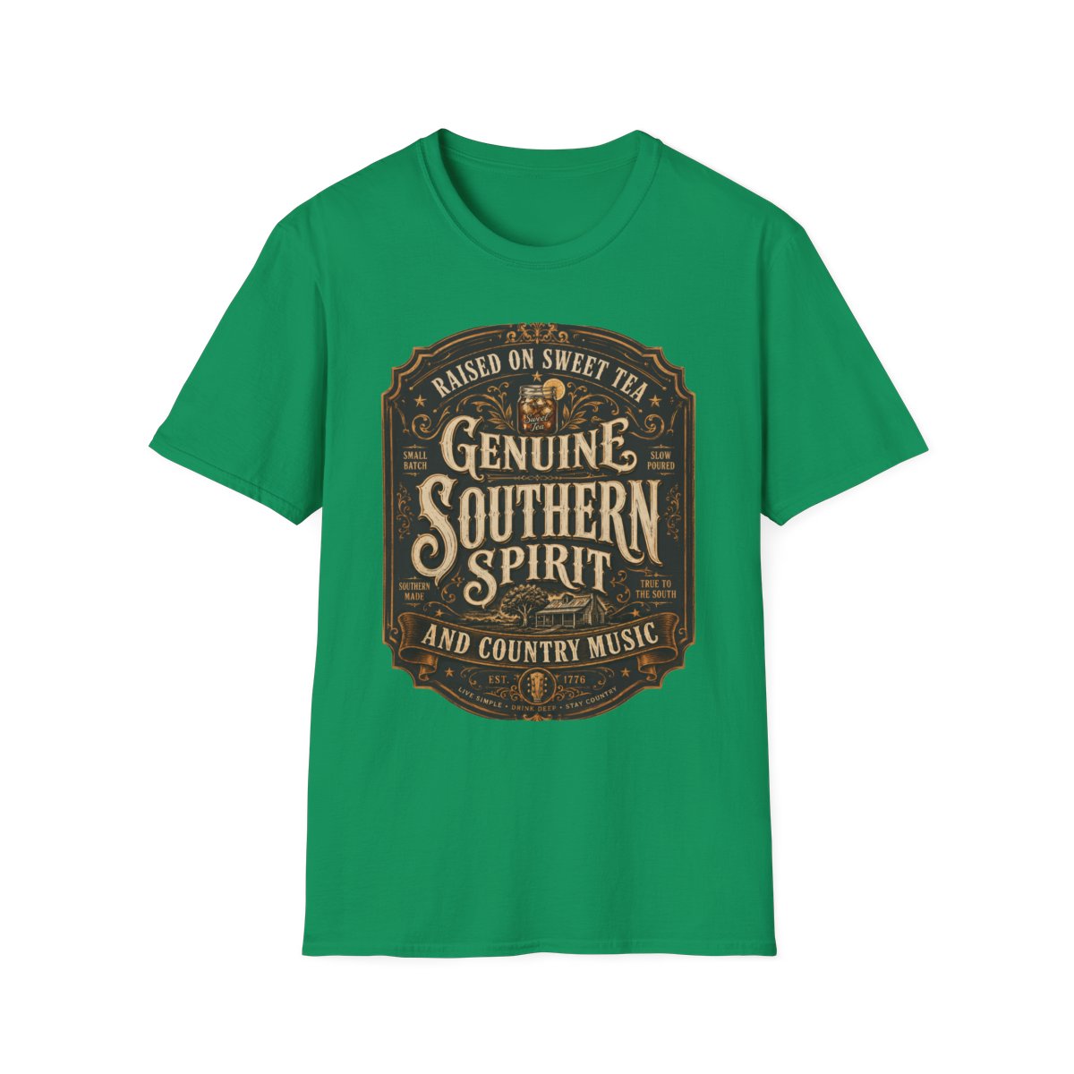 kelly green front mockup