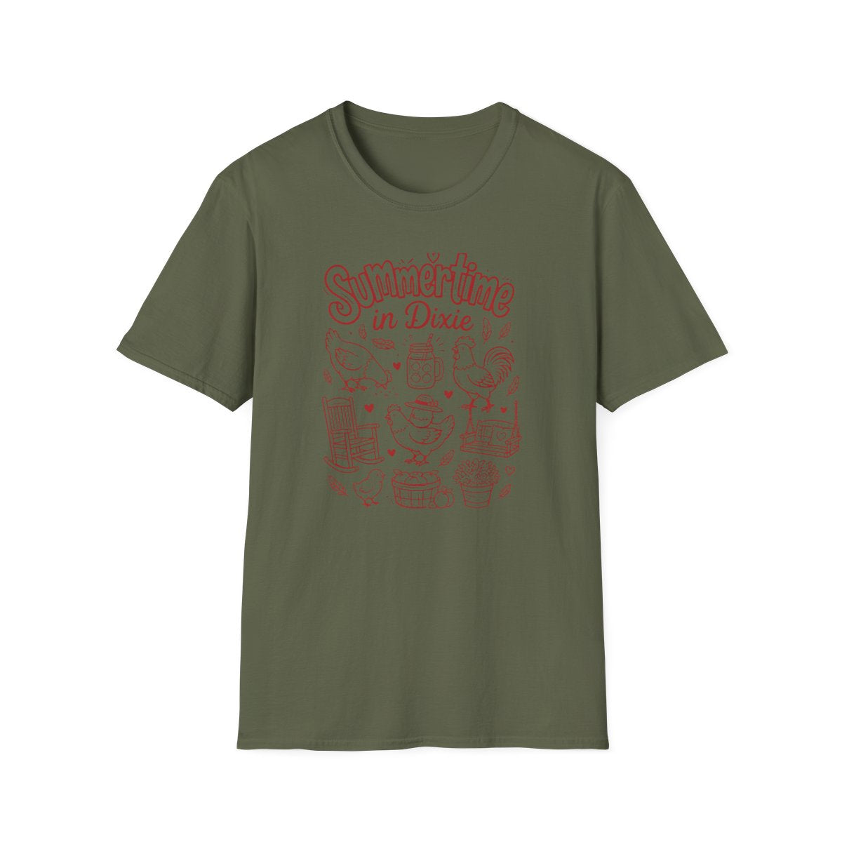 military green front mockup