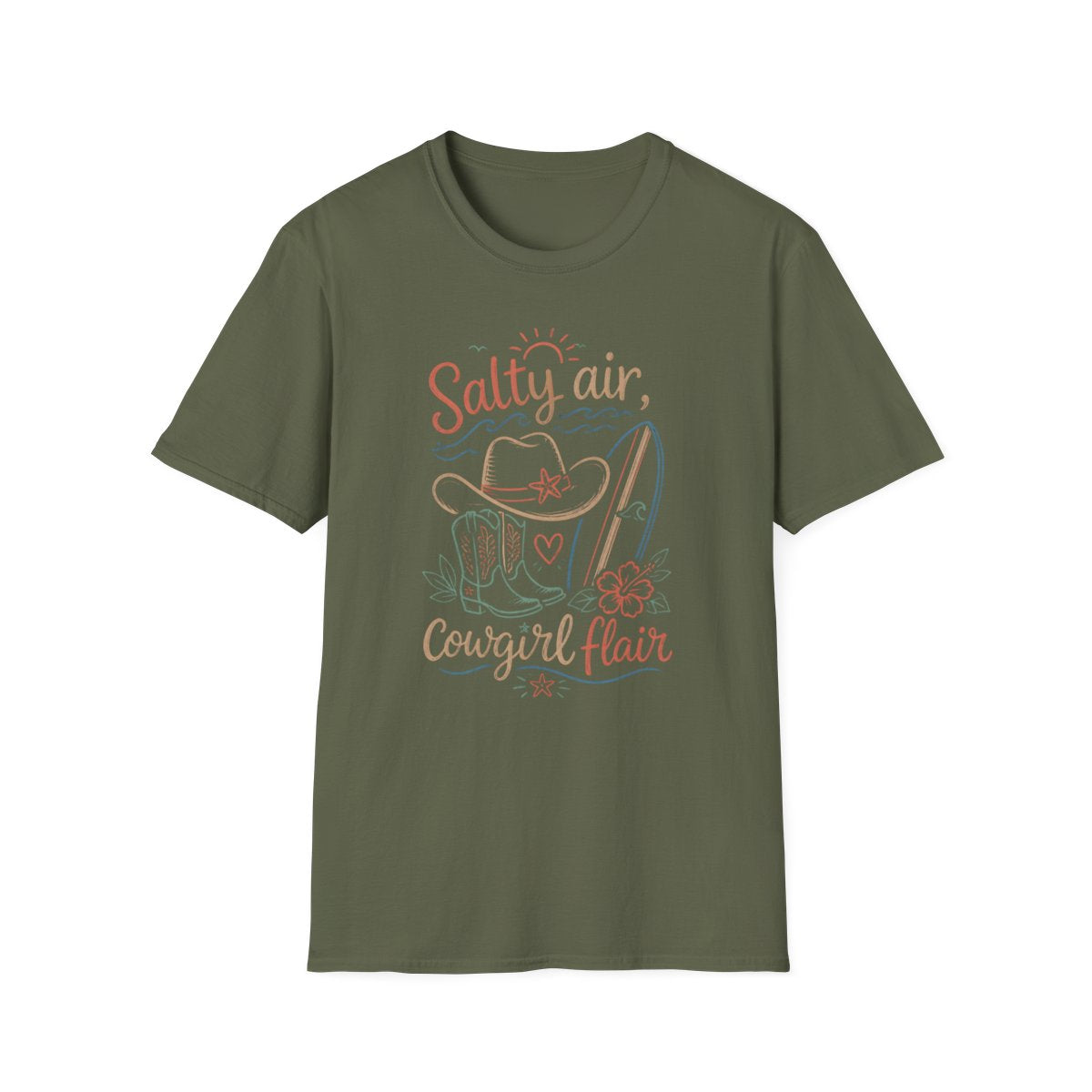 military green front mockup