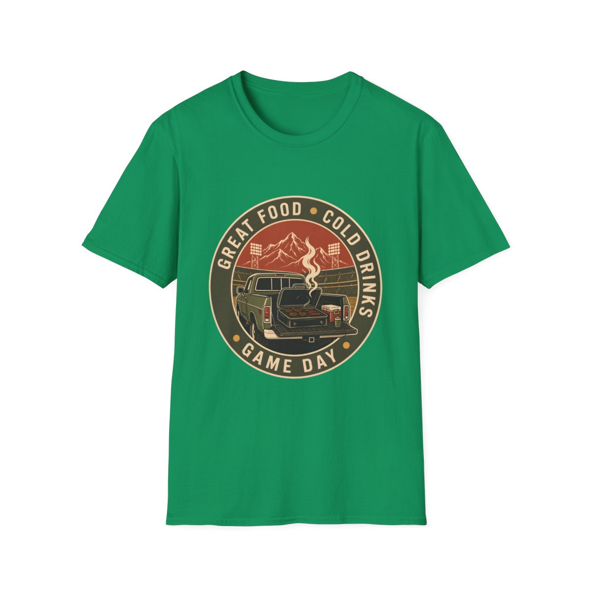 kelly green front mockup