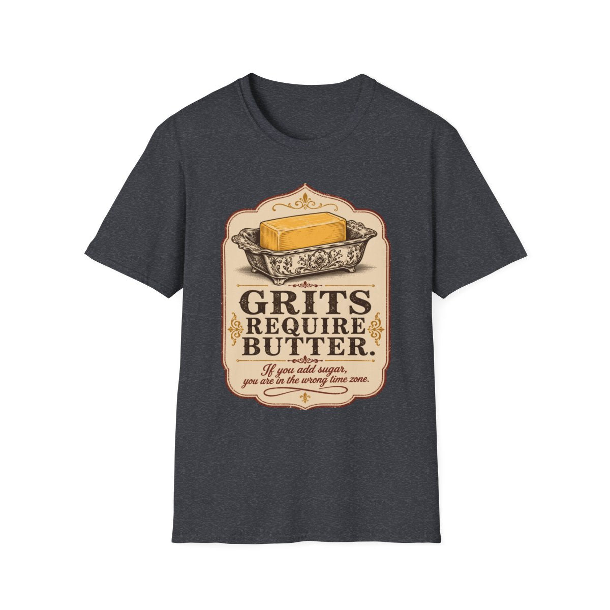 dark heather grey front mockup