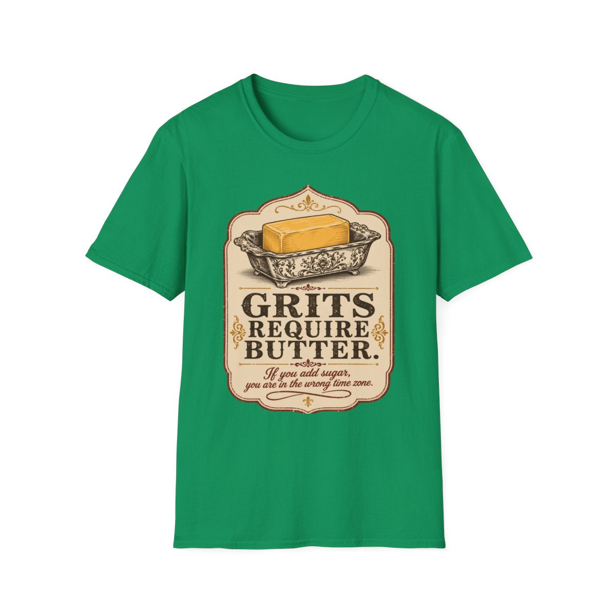 kelly green front mockup