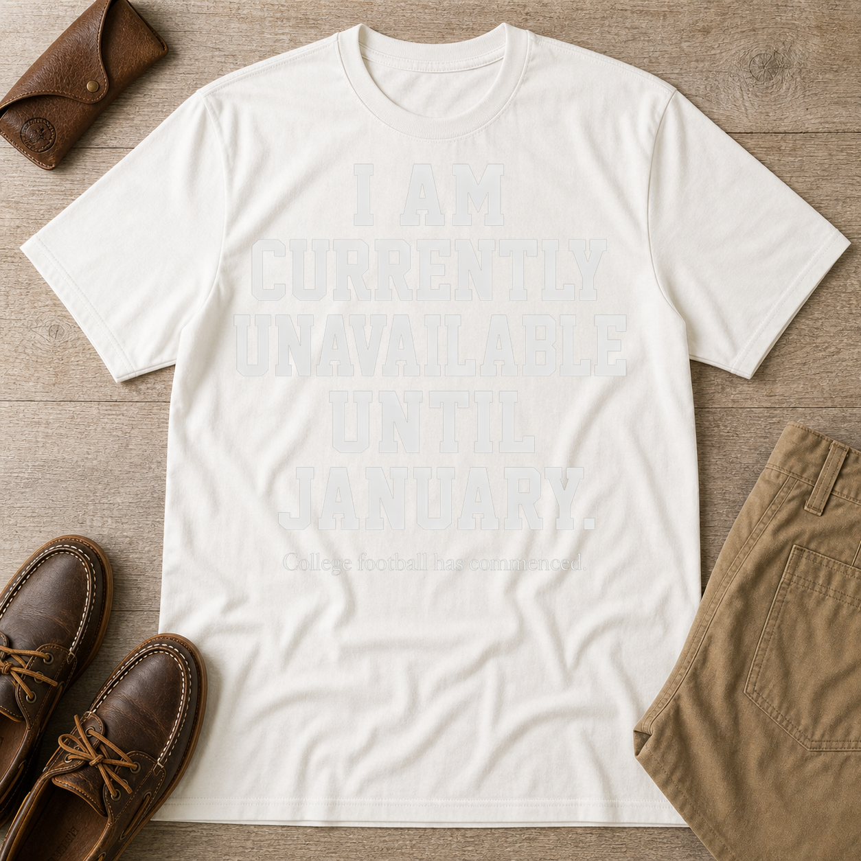 White custom flatlay mockup