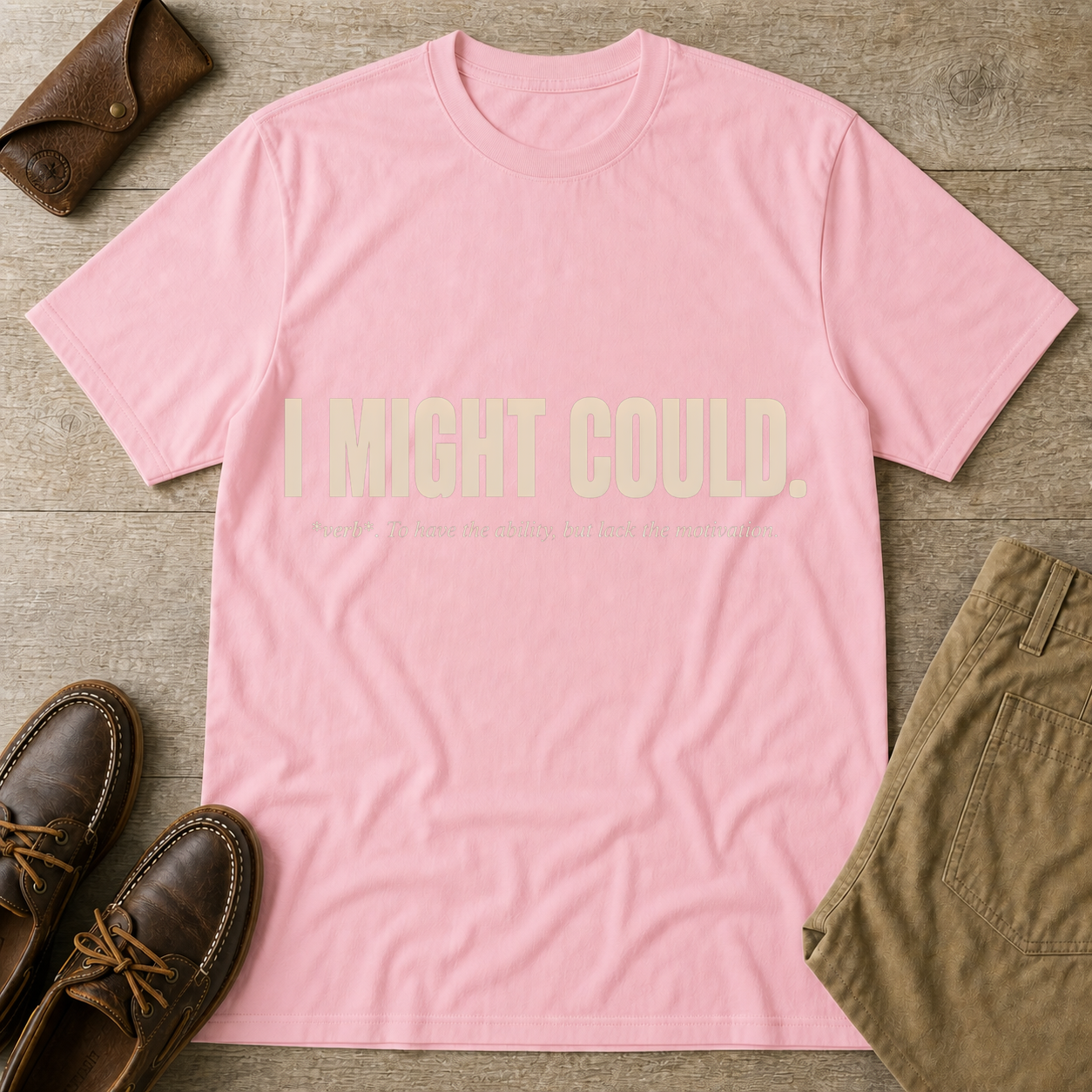 Light Pink custom flatlay mockup