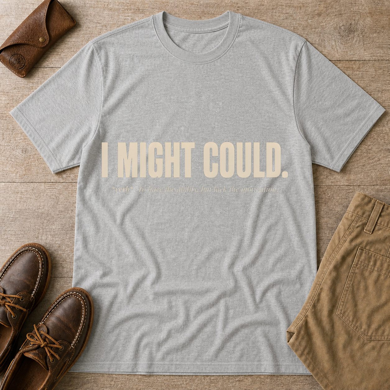Sport Grey custom flatlay mockup