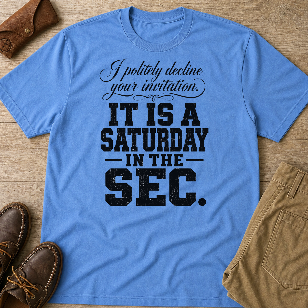 Carolina Blue custom flatlay mockup