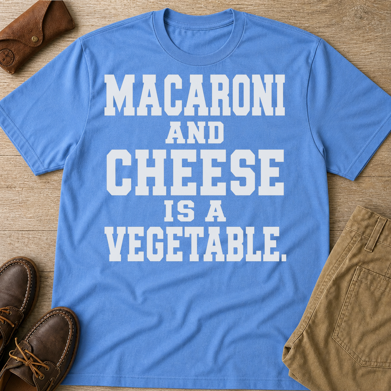 Carolina Blue custom flatlay mockup