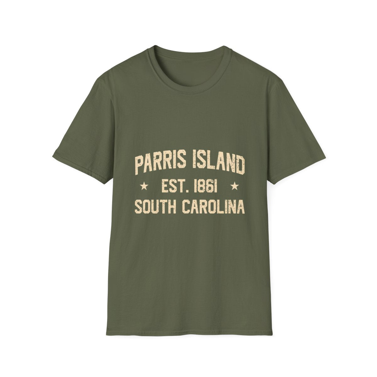 military green front mockup